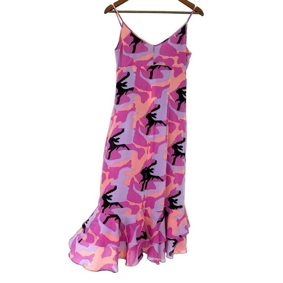 Nicole Miller midi dress, empire waisted with ruffled hem in a silk blend - Picture 8 of 14